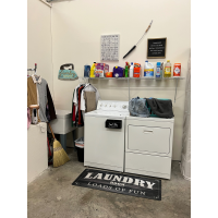 Laundry room in shop. 